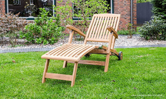 klappliege deckchair teakholz