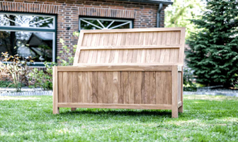 auflagenbox wetterfest teakholz