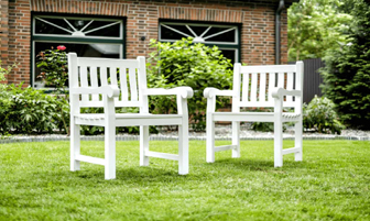 Teak gartenstuhl mit lehne